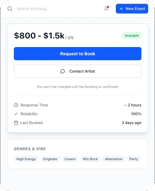 Product UI sample