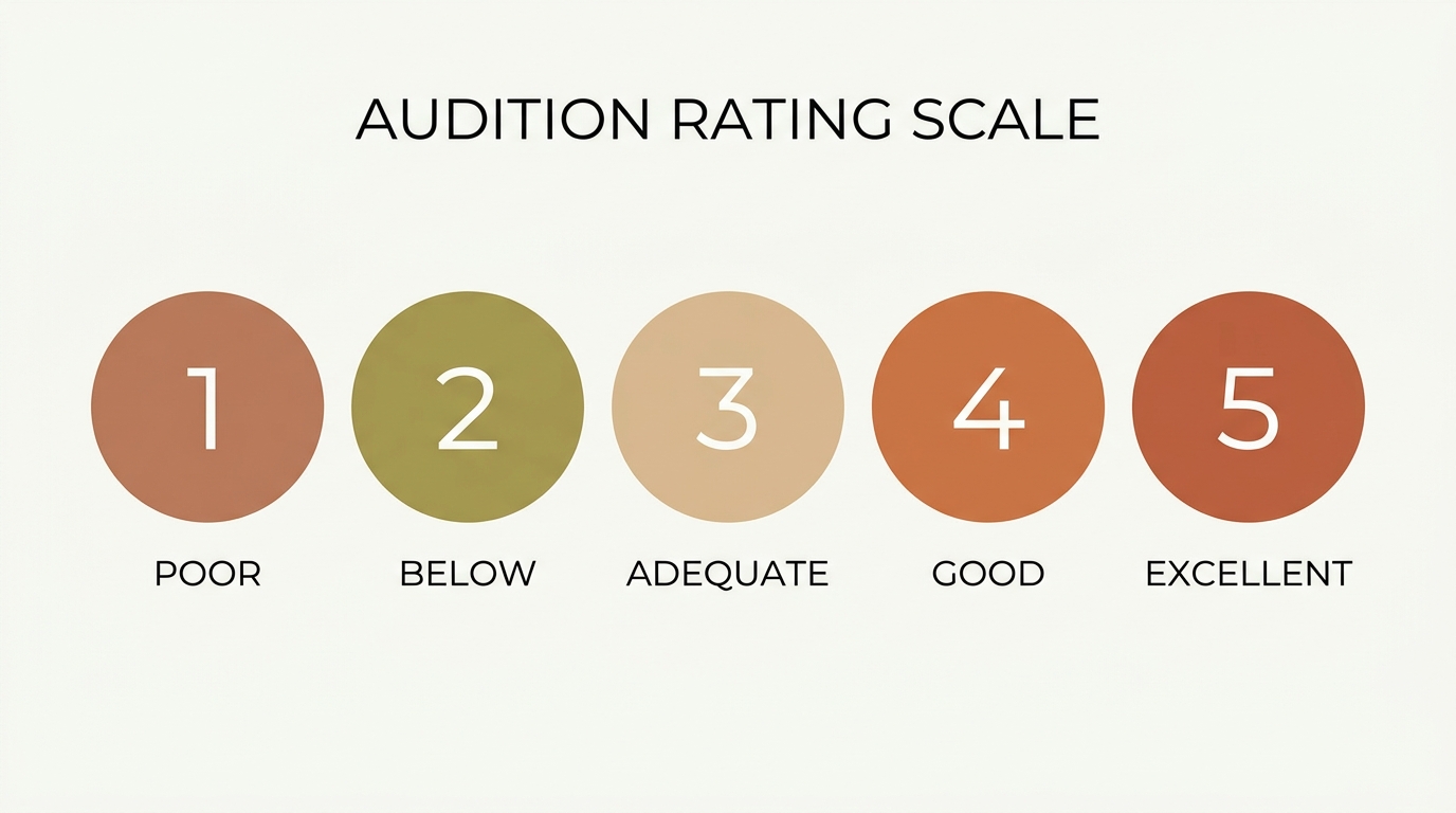 Audition Observation Checklist